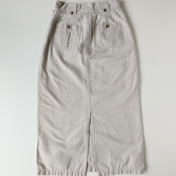 St John's Bay Cotton Canvas Long Pencil Skirt 6 - Picture 7 of 7